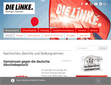 Tablet Screenshot of die-linke-goettingen.de